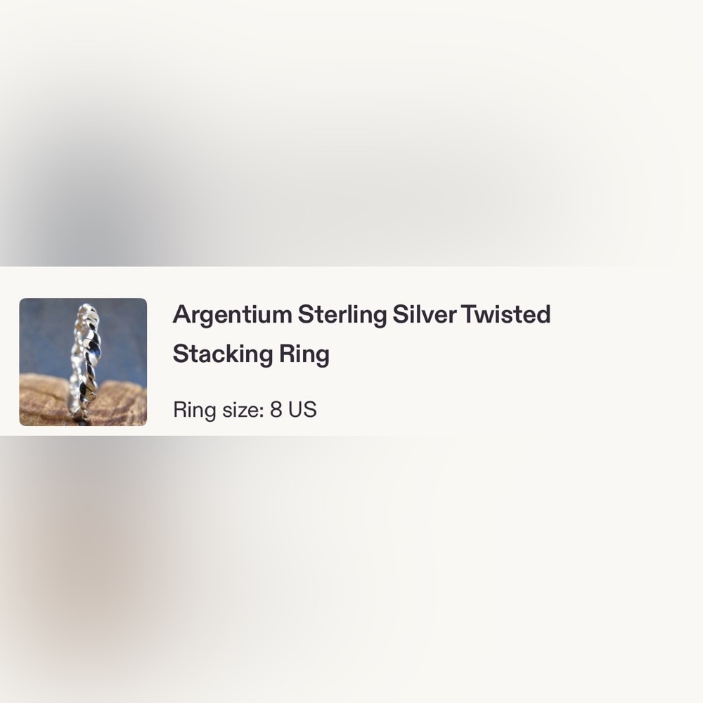 Sterling Silver Twisted Stacking Ring